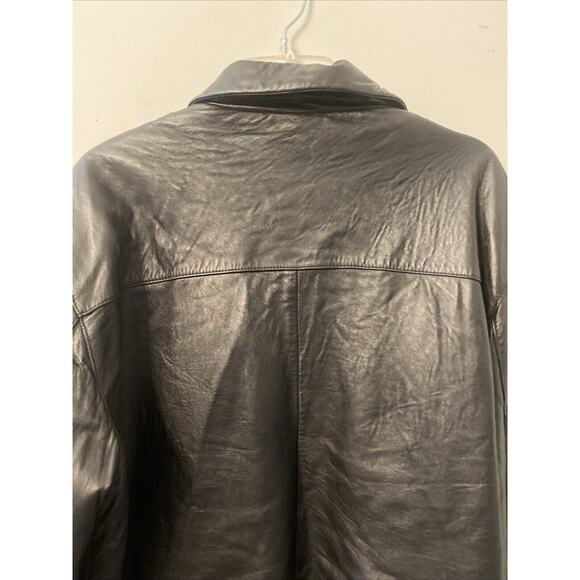 Vintage Today's Man TM Leather Jacket Black Size Large - Picture 9 of 10